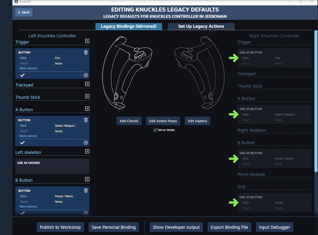 Настройка раскладки VR-контроллеров под Steam VR | VR419.ru